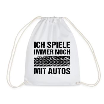 Ich spiele immer noch mit Autos - Turnbeutel - Weiß - Vorne