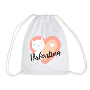 Valentina Nom Prénom Chaton - Sac de sport léger - blanc - Devant