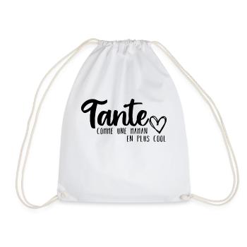 Tante comme une maman cool humour tata cadeau - Sac de sport léger - blanc - Devant