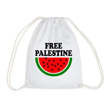Free palestine Melon pastèque - Sac de sport léger - blanc - Devant