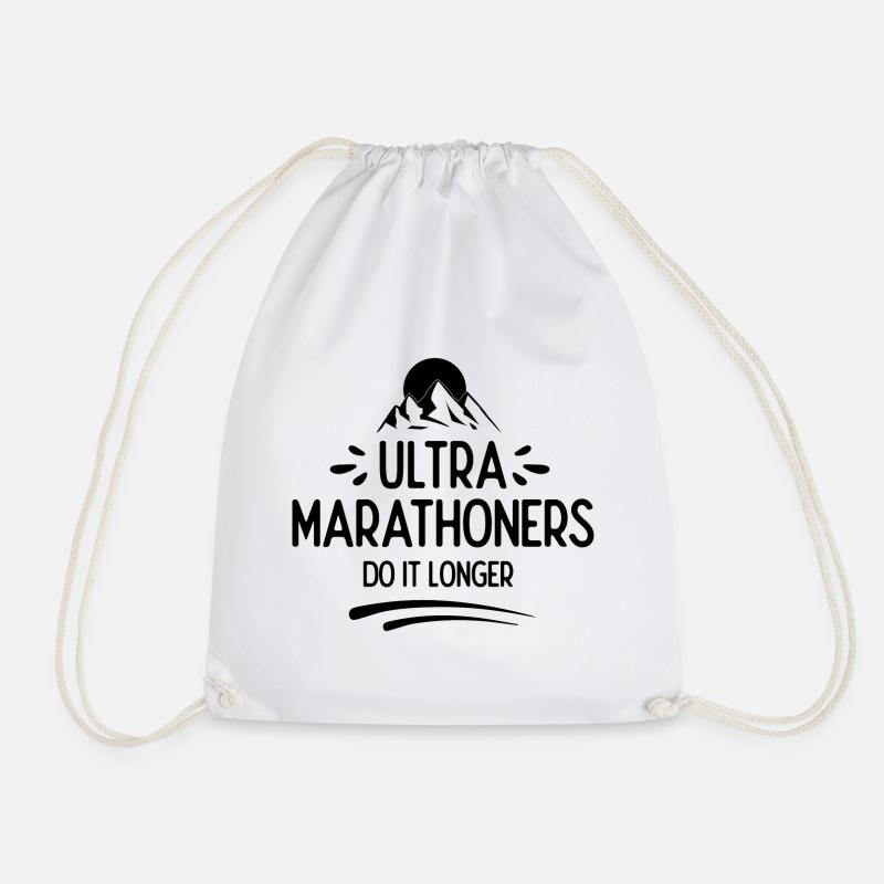 Ultra-Marathonläufer machen es länger - Turnbeutel - Weiß