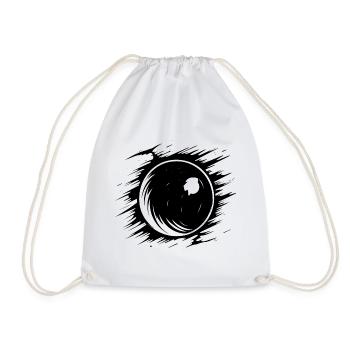 Sketch bowling ball - Drawstring Bag - white - Front