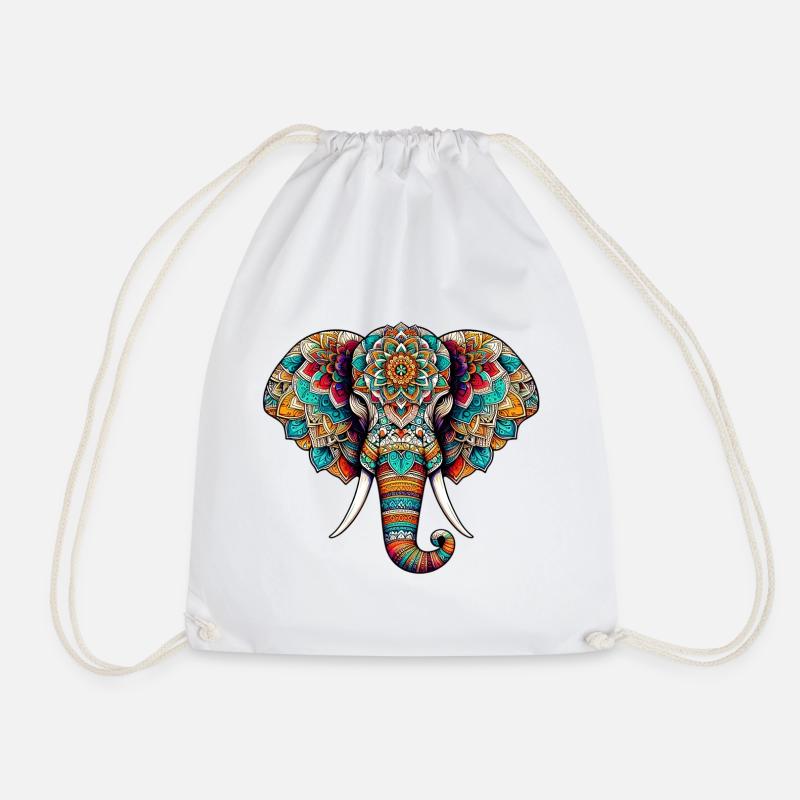 Elefant - Turnbeutel - Weiß