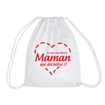 Je suis une future Maman qui déchiiire !! - Sac de sport léger - blanc - Devant