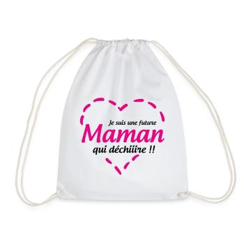 Je suis une future Maman qui déchiiire !! - Sac de sport léger - blanc - Devant