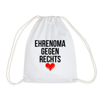 EHRENOMA GEGEN RECHTS - Turnbeutel - Weiß - Vorne