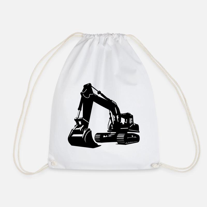 Bagger / excavator - Turnbeutel - Weiß