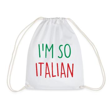 I'M SO ITALIAN Italy Italien - Turnbeutel - Weiß - Vorne