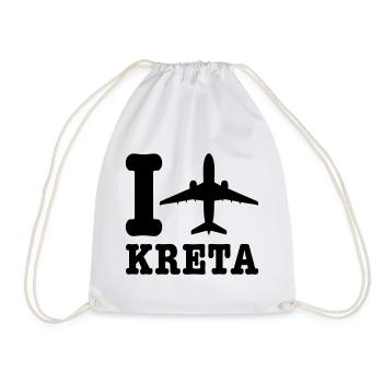 Kreta Urlaub - Turnbeutel - Weiß - Vorne
