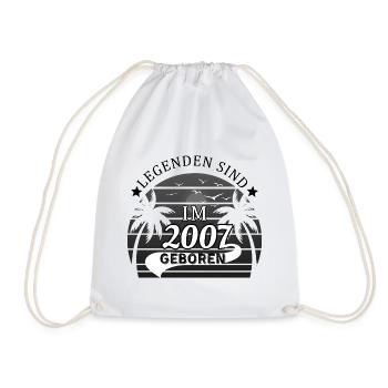 Des légendes sont nées en 2007 - Anniversaire - Sac de sport léger - blanc - Devant