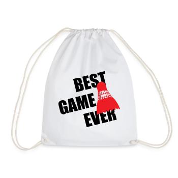 Badminton Best Game Ever - Drawstring Bag - white - Front