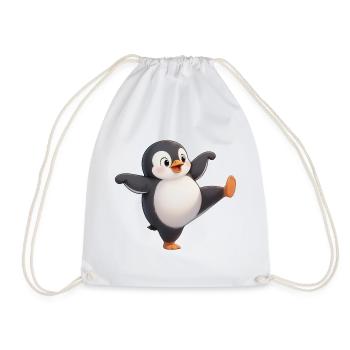 Süßer Pinguin Kung Fu Meister Cartoon Toller Tänze - Turnbeutel - Weiß - Vorne