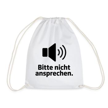 Bitte nicht ansprechen Meme T-Shirt - Turnbeutel - Weiß - Vorne