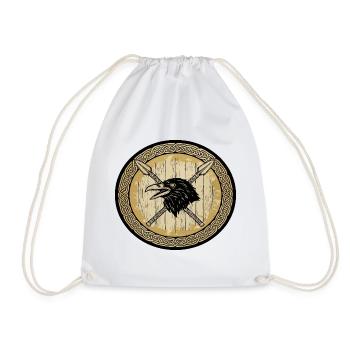 Légende viking viking marin Odin Raven Fighter - Sac de sport léger - blanc - Devant