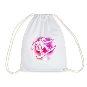 Snowboard Love to Dress Up for Women - Drawstring Bag - white - Front