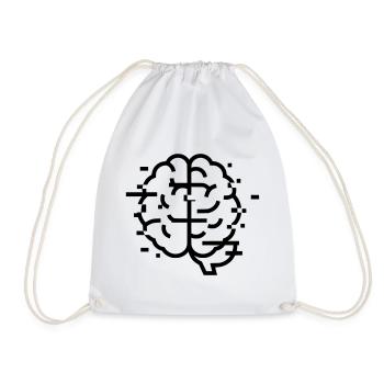 Brain Glitch Headache - Drawstring Bag - white - Front