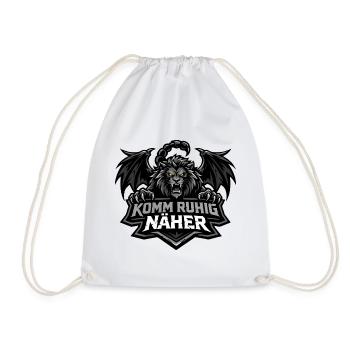 Mantikor Fabelwesen Design: Komm näher Spruch - Turnbeutel - Weiß - Vorne