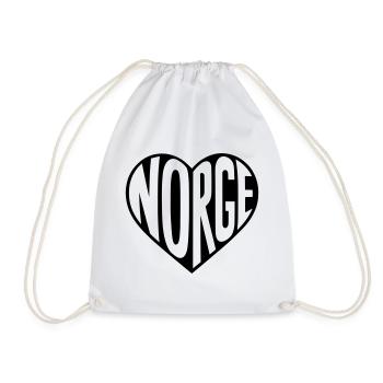 Norway, Norway at heart - Drawstring Bag - white - Front