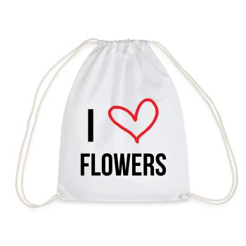 I love flowers passion nature et fleurs - Sac de sport léger - blanc - Devant