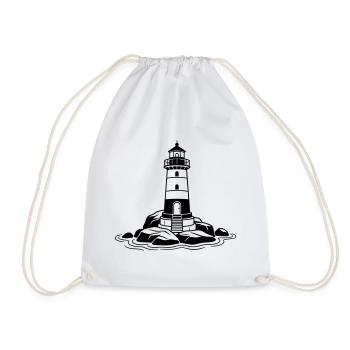 lighthouse - Drawstring Bag - white - Front