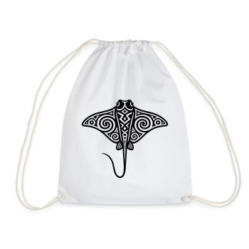 Maori-Stachelrochen - Turnbeutel - Weiß - Vorne