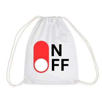 ON/OFF mode - Drawstring Bag - white - Front