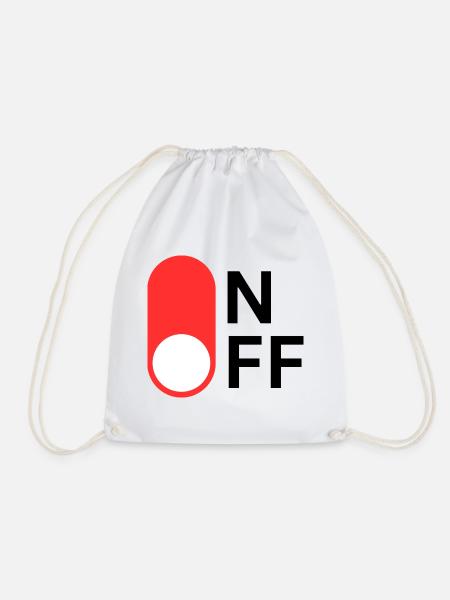 ON/OFF mode - Drawstring Bag - white