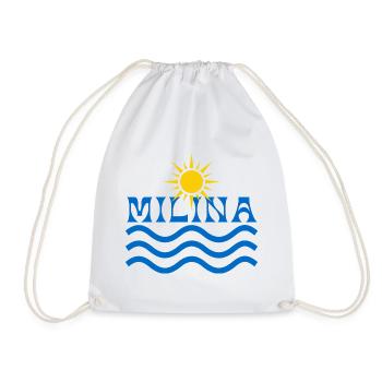 Milina Sonne und Wellen - Turnbeutel - Weiß - Vorne
