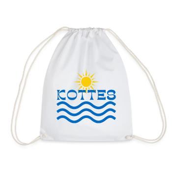 Kottes Sun Waves  - Drawstring Bag - white - Front