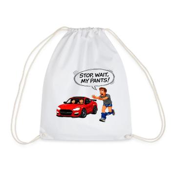 S’échapper avec une voiture rouge - Sac de sport léger - blanc - Devant