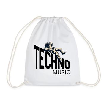 Astronaut in Orbit - Drawstring Bag - white - Front