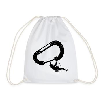 climbing, bouldering, rock climbing, mountains, mountaineering - Drawstring Bag - white - Front
