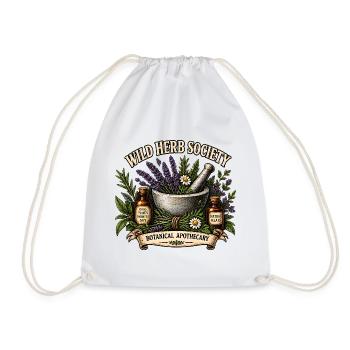 Wild Herb Society Botanische Kräuter Apotheke - Turnbeutel - Weiß - Vorne