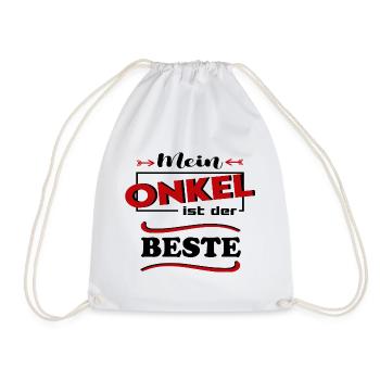 Mein Onkel ist der beste Baby Sprüche Familie Kind - Turnbeutel - Weiß - Vorne