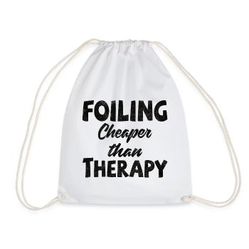 Foiler -  Foiling. Cheaper than Therapy - Turnbeutel - Weiß - Vorne