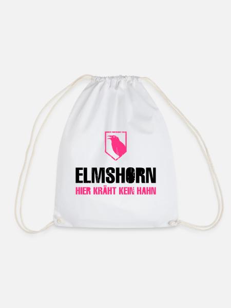 Elmshorn Krähe grau-weiß - Turnbeutel - Weiß