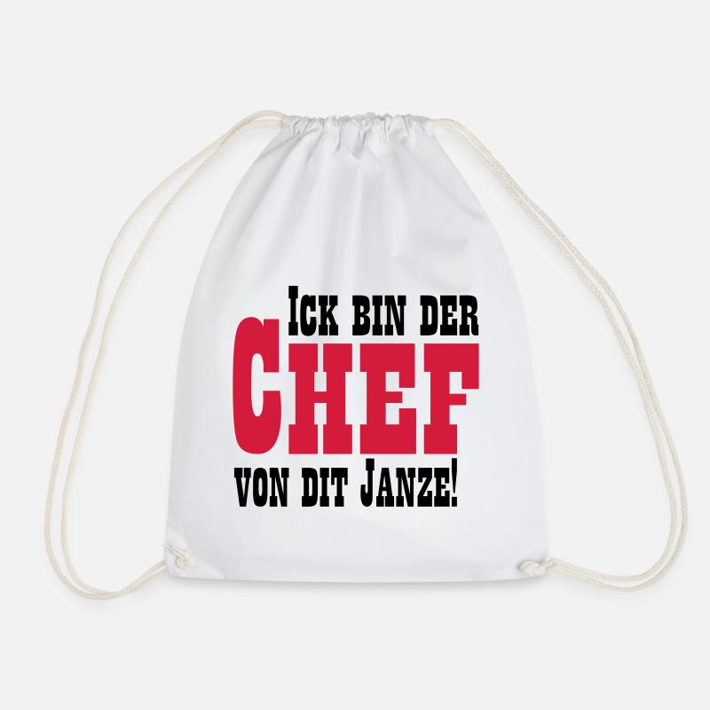 Chef von dit janze - Turnbeutel - Weiß