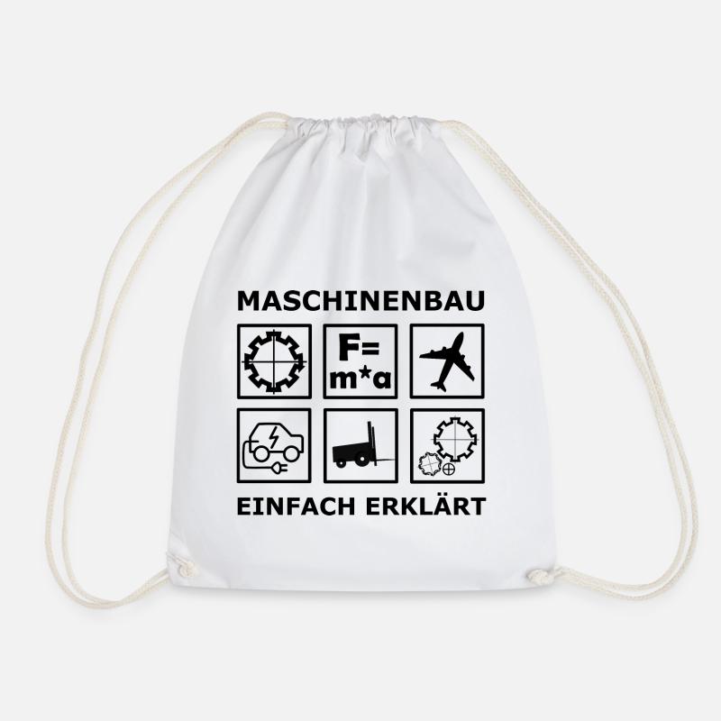 Mechanical Engineering Engineers - Drawstring Bag - white