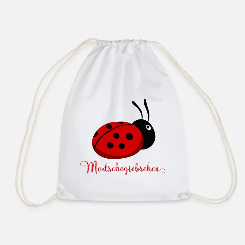 Modschegiebchen Marienkäfer Sächsisch Geschenkidee - Turnbeutel - Weiß