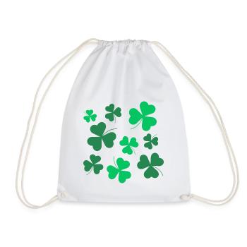Trèfle, Trèfle, Irlandais, Printemps, Saint-Patrick - Sac de sport léger - blanc - Devant