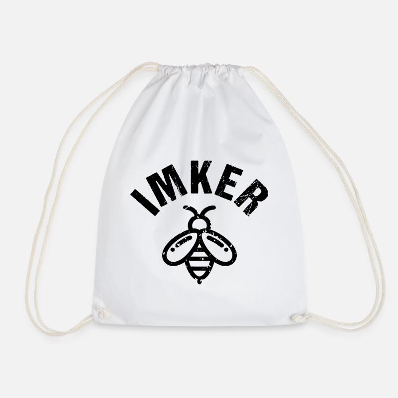 Imker Honigbiene - Turnbeutel - Weiß