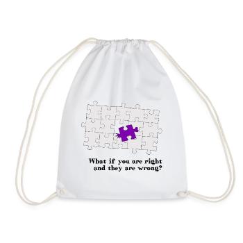 Puzzle - que se passe-t-il si vous avez raison et qu’ils ont tort? - Sac de sport léger - blanc - Devant