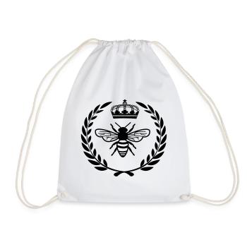 With queen in laurel wreath - Drawstring Bag - white - Front
