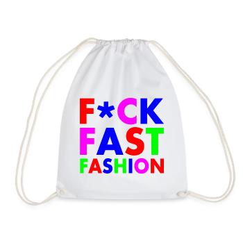 Fuck fast fashion - Sac de sport léger - blanc - Devant