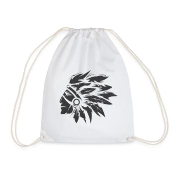 Symbole indien Illustration en chef Icône graphique - Sac de sport léger - blanc - Devant