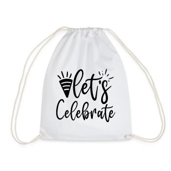Let's Celebrate - Turnbeutel - Weiß - Vorne