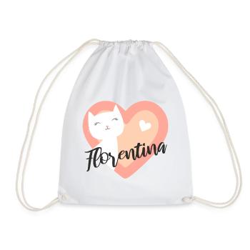 Florentina Nom Prénom Chaton - Sac de sport léger - blanc - Devant
