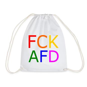 Fck afd - Turnbeutel - Weiß - Vorne