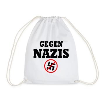 Gegen nazis - Turnbeutel - Weiß - Vorne