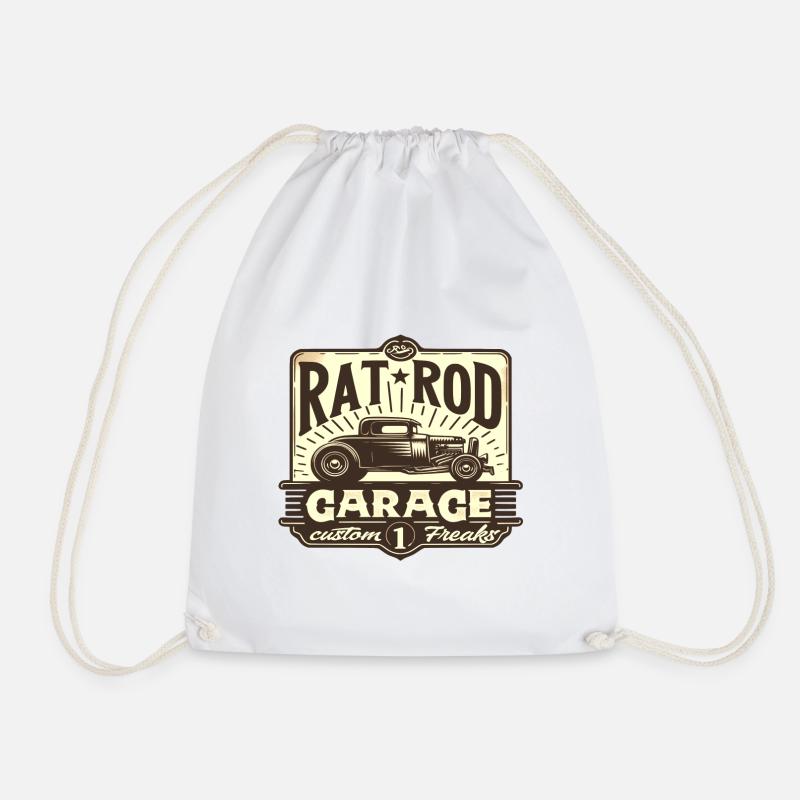 Ratsking Ratlook Shirt – Rustikaler Custom Style - Turnbeutel - Weiß